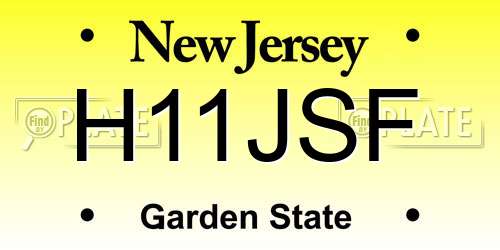 H11JSF New Jersey License Plate