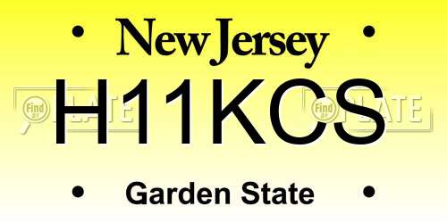 H11KCS New Jersey License Plate