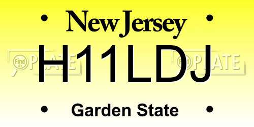 H11LDJ New Jersey License Plate