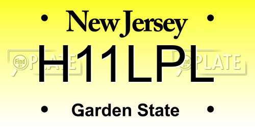 H11LPL New Jersey License Plate