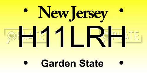 H11LRH New Jersey License Plate