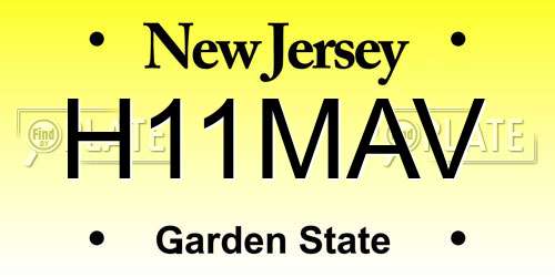 H11MAV New Jersey License Plate