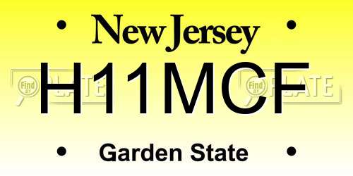H11MCF New Jersey License Plate