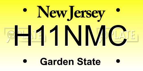 H11NMC New Jersey License Plate
