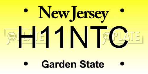 H11NTC New Jersey License Plate