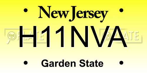 H11NVA New Jersey License Plate