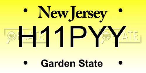 H11PYY New Jersey License Plate