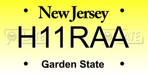 H11RAA New Jersey License Plate