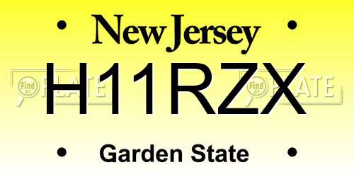 H11RZX New Jersey License Plate