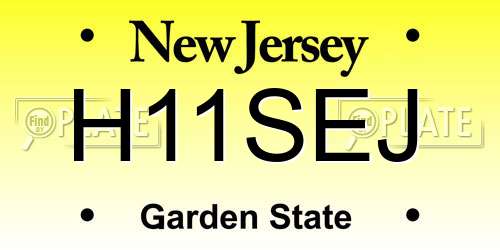 H11SEJ New Jersey License Plate