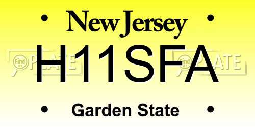 H11SFA New Jersey License Plate