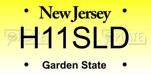 H11SLD New Jersey License Plate