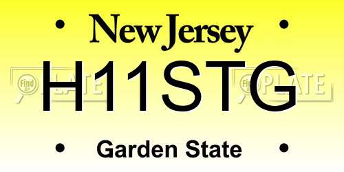 H11STG New Jersey License Plate