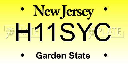 H11SYC New Jersey License Plate