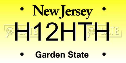 H12HTH New Jersey License Plate