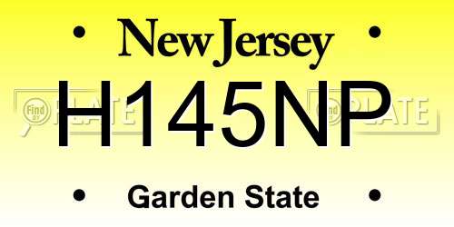 H145NP New Jersey License Plate