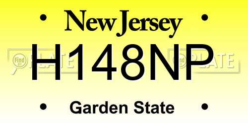 H148NP New Jersey License Plate