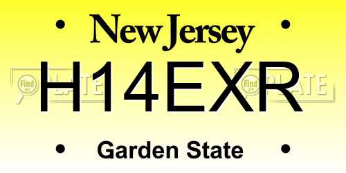 H14EXR New Jersey License Plate