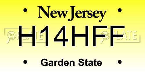 H14HFF New Jersey License Plate