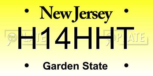 H14HHT New Jersey License Plate