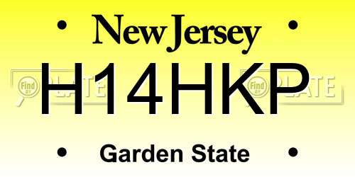 H14HKP New Jersey License Plate