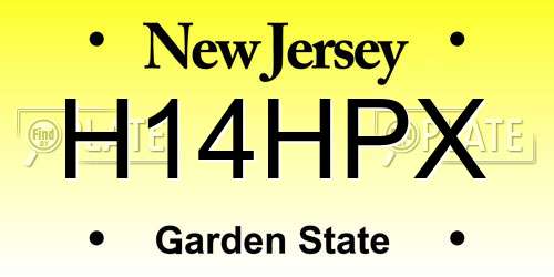 H14HPX New Jersey License Plate