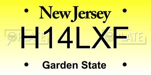 H14LXF New Jersey License Plate