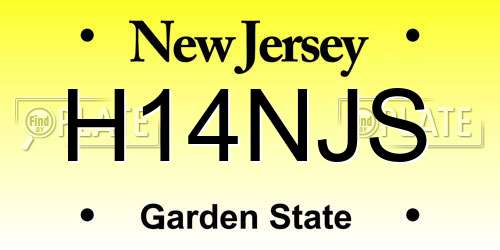 H14NJS New Jersey License Plate