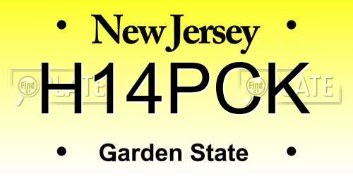 H14PCK New Jersey License Plate