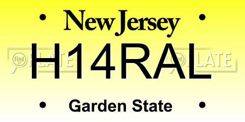 H14RAL New Jersey License Plate