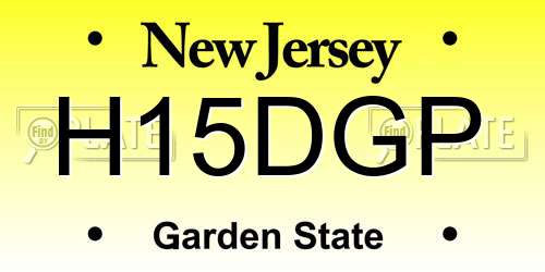 H15DGP New Jersey License Plate