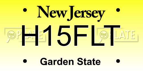 H15FLT New Jersey License Plate