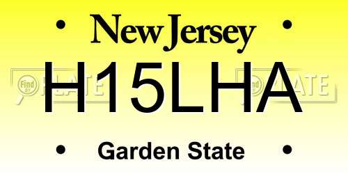 H15LHA New Jersey License Plate