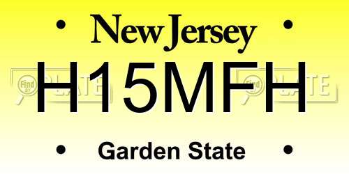 H15MFH New Jersey License Plate