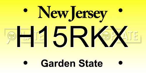 H15RKX New Jersey License Plate