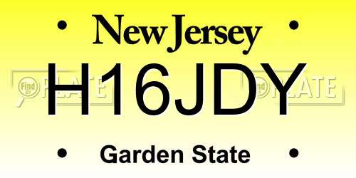 H16JDY New Jersey License Plate