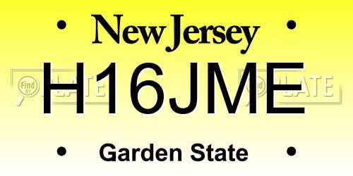 H16JME New Jersey License Plate