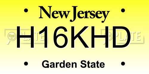 H16KHD New Jersey License Plate