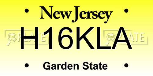 H16KLA New Jersey License Plate