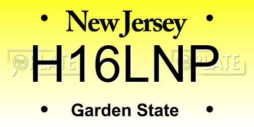 H16LNP New Jersey License Plate