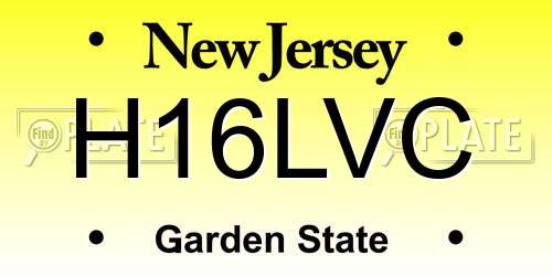 H16LVC New Jersey License Plate