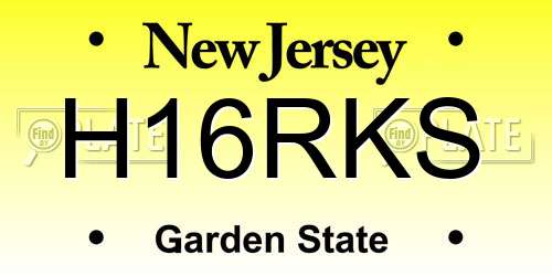 H16RKS New Jersey License Plate