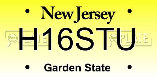 H16STU New Jersey License Plate