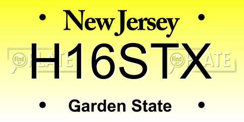 H16STX New Jersey License Plate