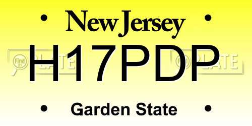 H17PDP New Jersey License Plate