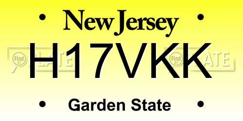 H17VKK New Jersey License Plate