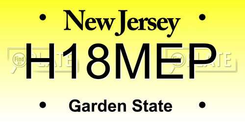 H18MEP New Jersey License Plate