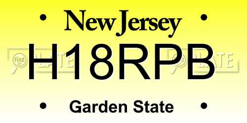 H18RPB New Jersey License Plate