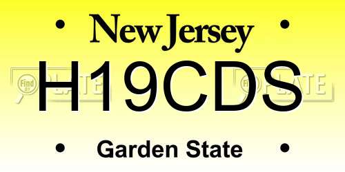H19CDS New Jersey License Plate