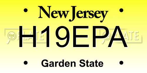 H19EPA New Jersey License Plate